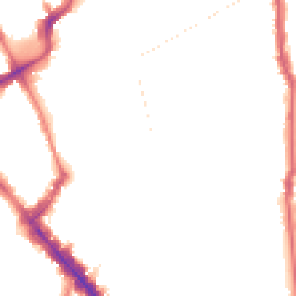 Night-time road noise heatmap for N5 1DT