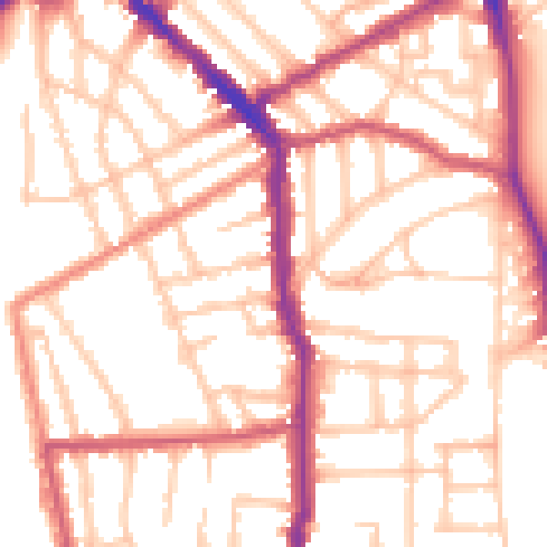 Daytime road noise heatmap for N5 1EA