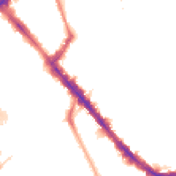 Night-time road noise heatmap for N5 1NR