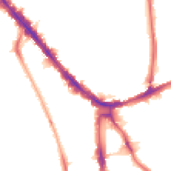 Night-time road noise heatmap for N5 1RN