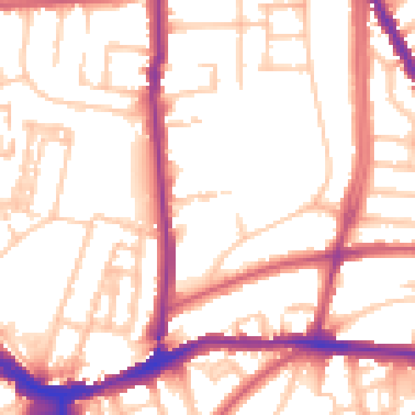 Daytime road noise heatmap for N5 2EE