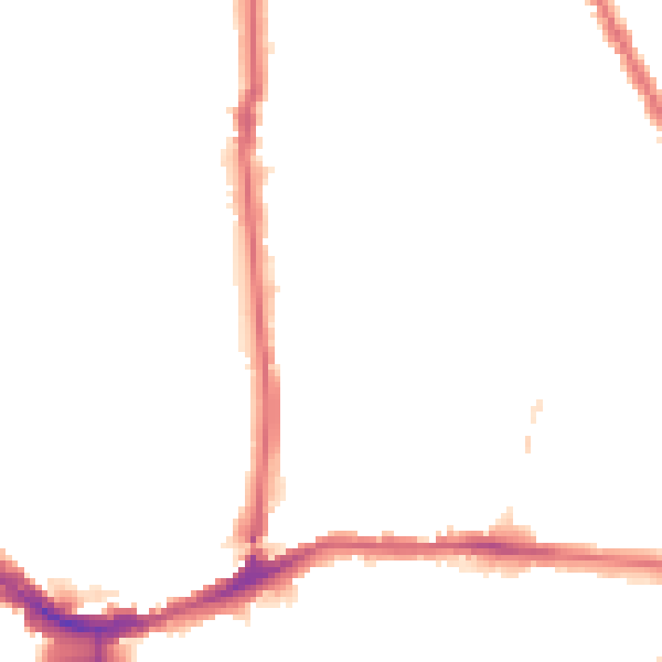 Night-time road noise heatmap for N5 2EE