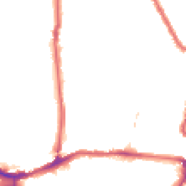 Night-time road noise heatmap for N5 2EP