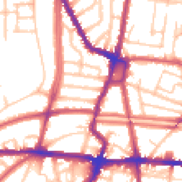 Daytime road noise heatmap for N5 2JB