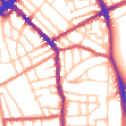 Daytime road noise heatmap for N5 2JR