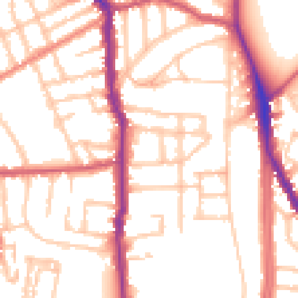 Daytime road noise heatmap for N5 2QL