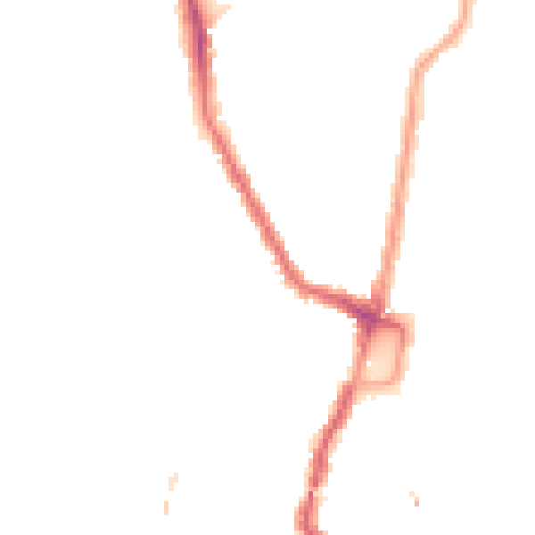 Night-time road noise heatmap for N5 2RJ