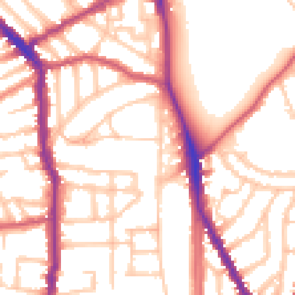 Daytime road noise heatmap for N5 2TH
