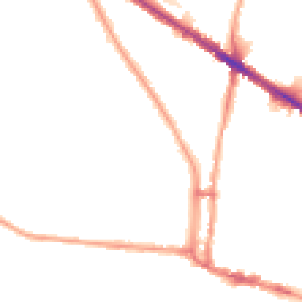 Night-time road noise heatmap for N6 4AF