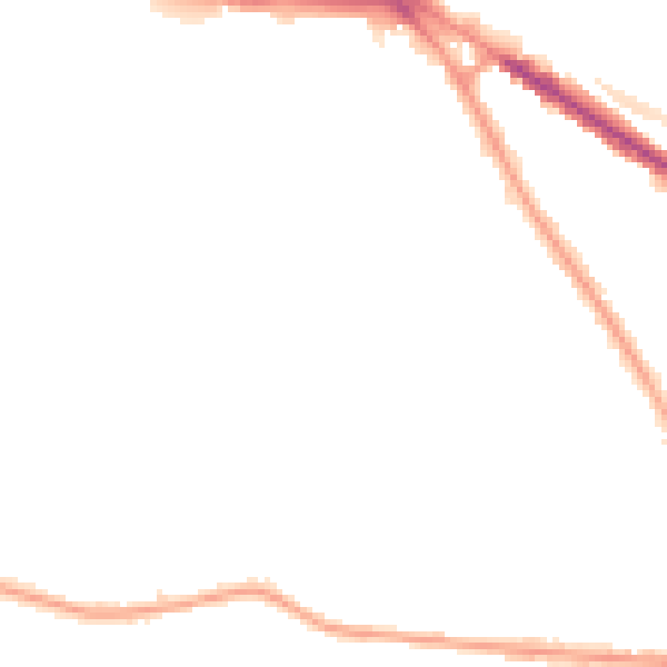 Night-time road noise heatmap for N6 4AJ