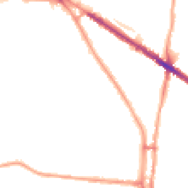 Night-time road noise heatmap for N6 4AP