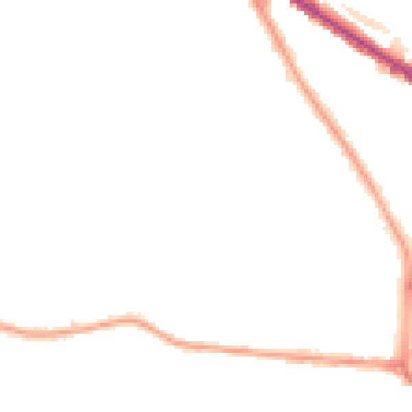 Night-time road noise heatmap for N6 4AQ
