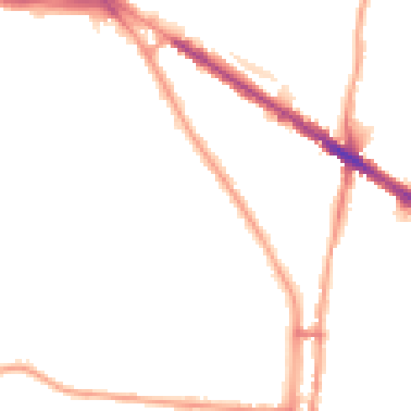 Night-time road noise heatmap for N6 4AR
