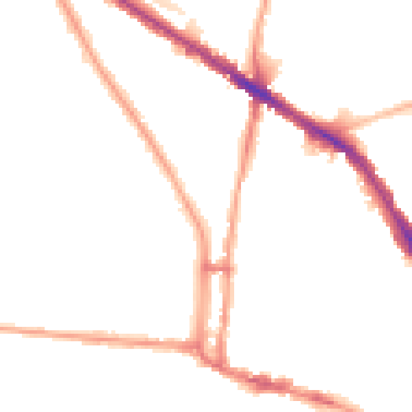 Night-time road noise heatmap for N6 4AU