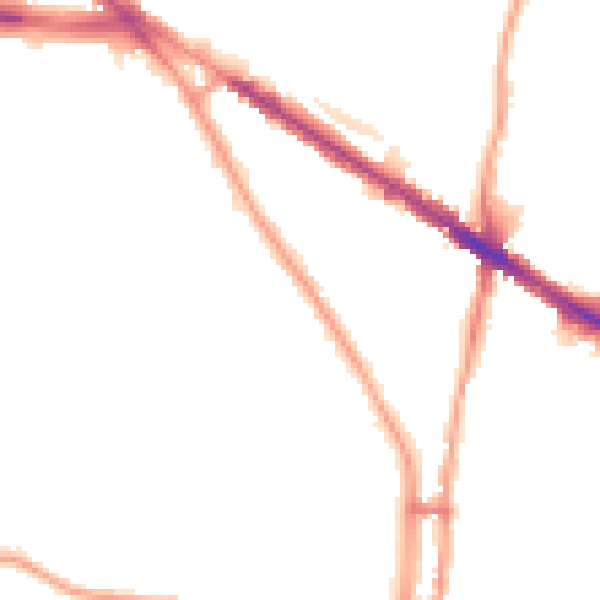 Night-time road noise heatmap for N6 4BS