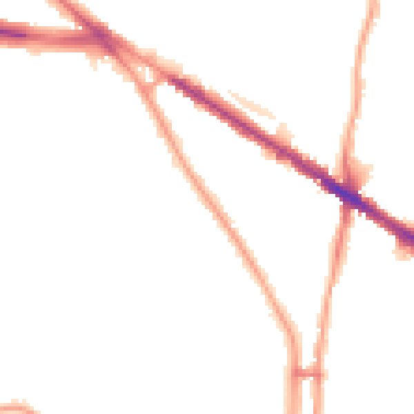Night-time road noise heatmap for N6 4BX
