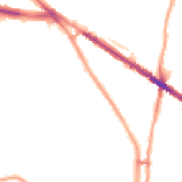 Night-time road noise heatmap for N6 4DA