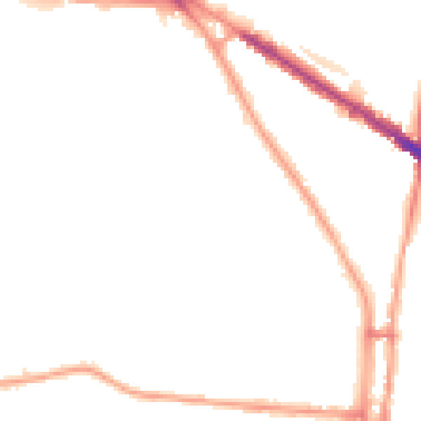 Night-time road noise heatmap for N6 4DB