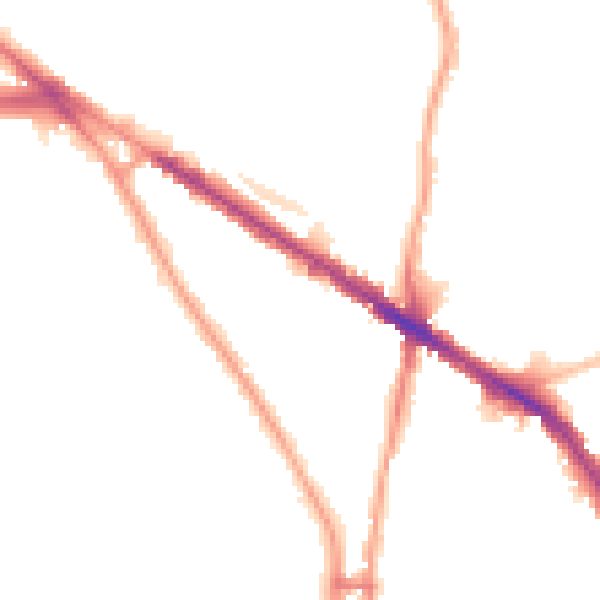 Night-time road noise heatmap for N6 4DH