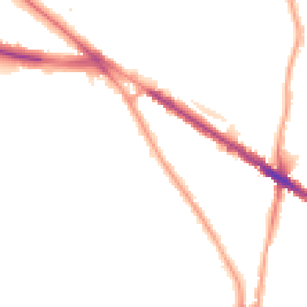Night-time road noise heatmap for N6 4DP