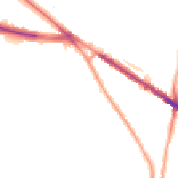 Night-time road noise heatmap for N6 4DR