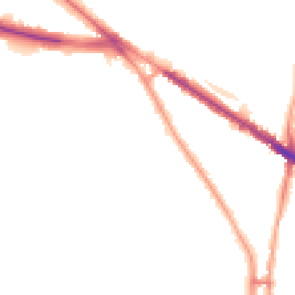 Night-time road noise heatmap for N6 4DT