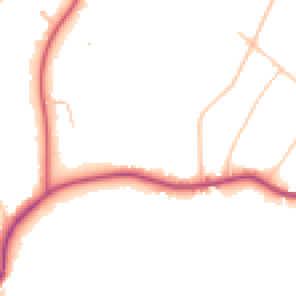 Daytime road noise heatmap for N6 4LH
