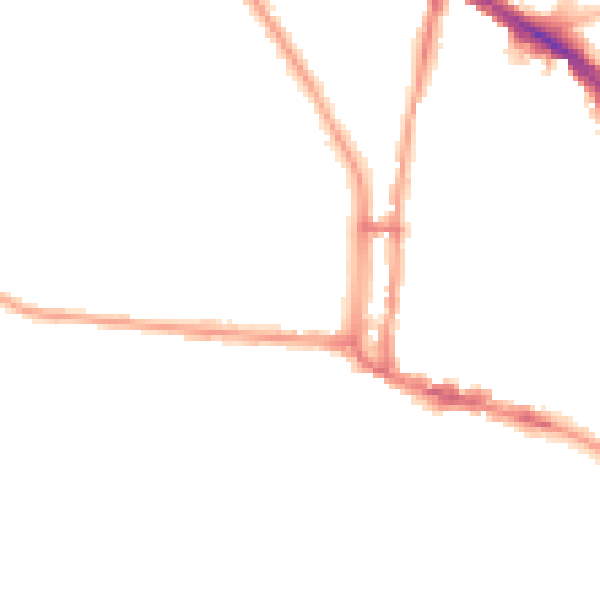 Night-time road noise heatmap for N6 4SH