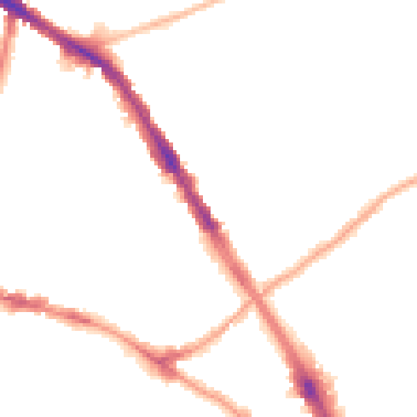 Night-time road noise heatmap for N6 5BB