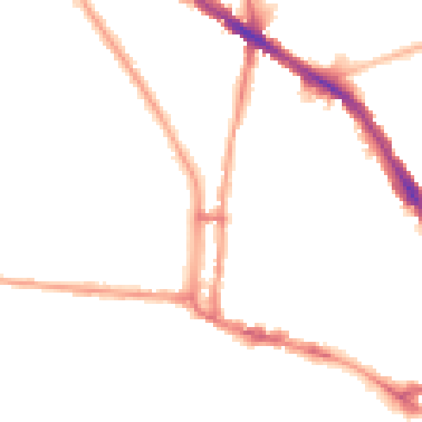 Night-time road noise heatmap for N6 5DZ
