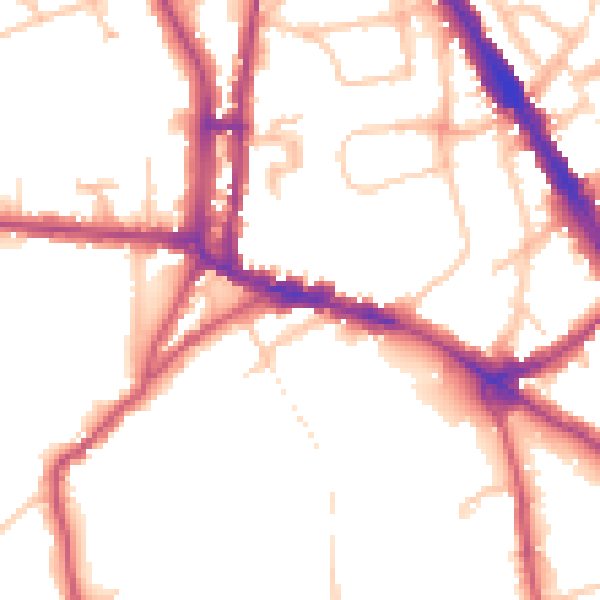 Daytime road noise heatmap for N6 5JT