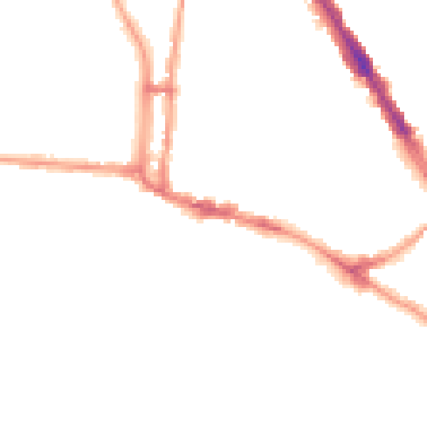 Night-time road noise heatmap for N6 5JT