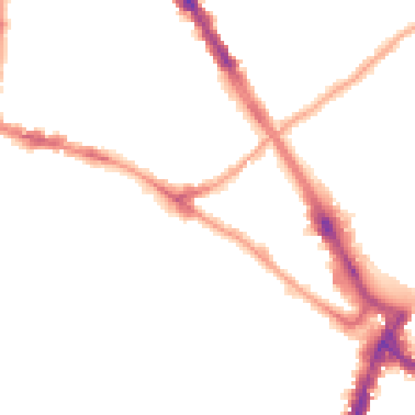 Night-time road noise heatmap for N6 5LL