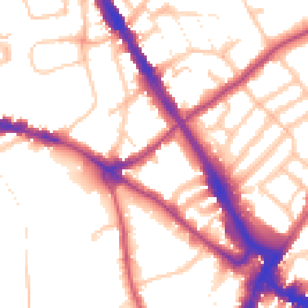 Daytime road noise heatmap for N6 5LX
