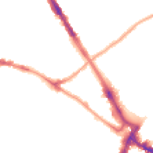 Night-time road noise heatmap for N6 5LX