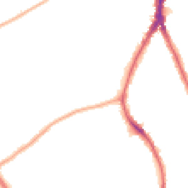 Night-time road noise heatmap for N6 5NU