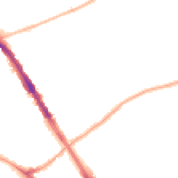 Night-time road noise heatmap for N6 5QB