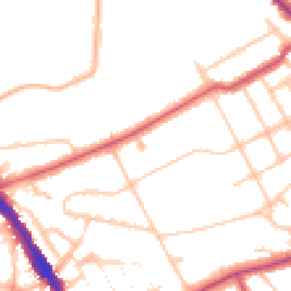 Daytime road noise heatmap for N6 5RS