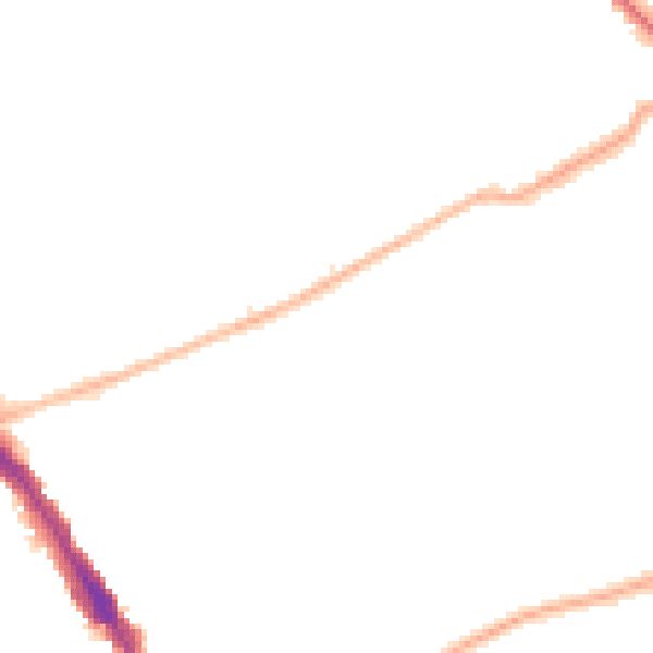 Night-time road noise heatmap for N6 5RS