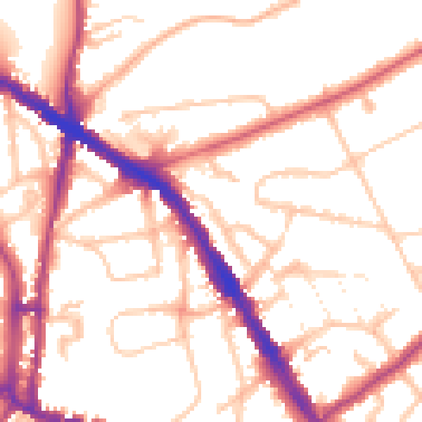 Daytime road noise heatmap for N6 5TJ