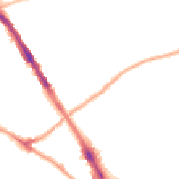 Night-time road noise heatmap for N6 5XA
