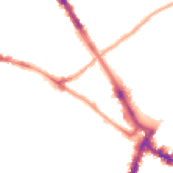 Night-time road noise heatmap for N6 5YN
