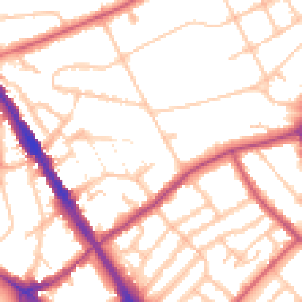 Daytime road noise heatmap for N6 5YT