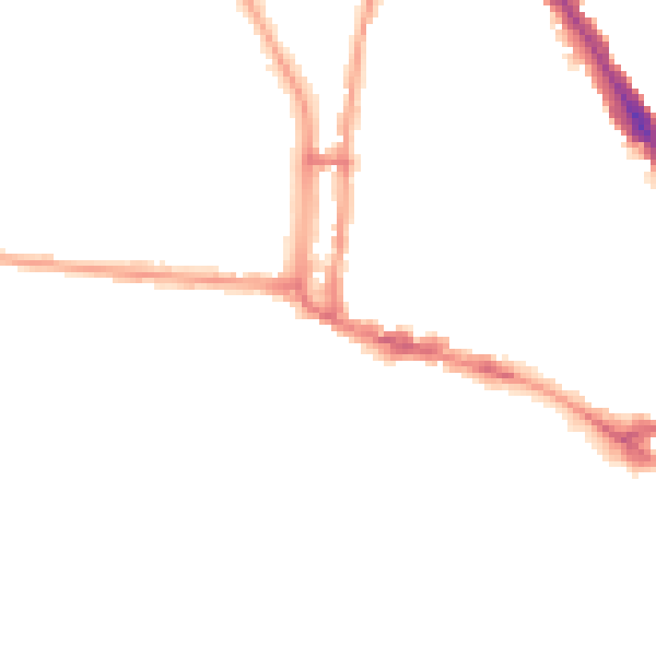 Night-time road noise heatmap for N6 6BA