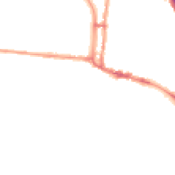 Night-time road noise heatmap for N6 6BH