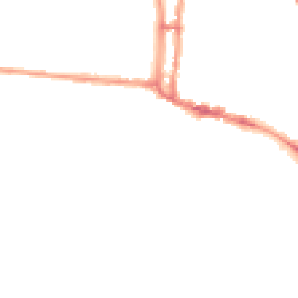Night-time road noise heatmap for N6 6BP