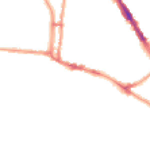 Night-time road noise heatmap for N6 6DJ