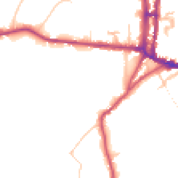 Daytime road noise heatmap for N6 6HN