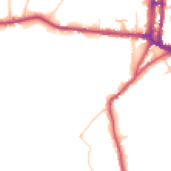 Daytime road noise heatmap for N6 6HR
