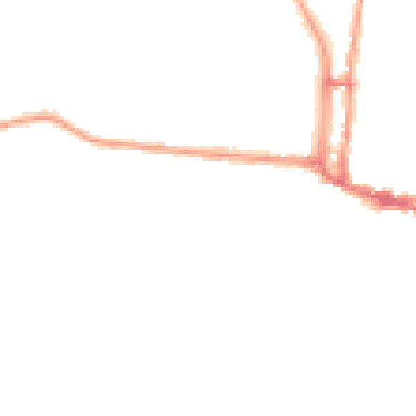 Night-time road noise heatmap for N6 6HS